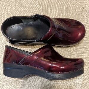 Dansko Red and Black Professional Mules
